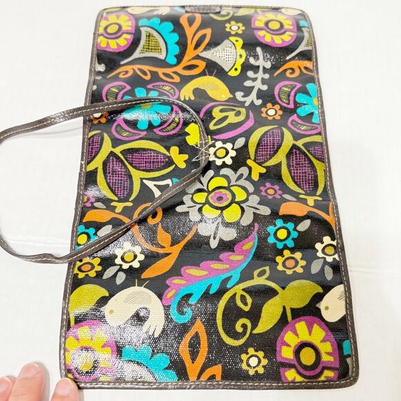 Fossil Key Per Travel Cosmetic Roll Up Bag Wallet Bird Y2K Jewelry Organizer - Picture 3 of 11